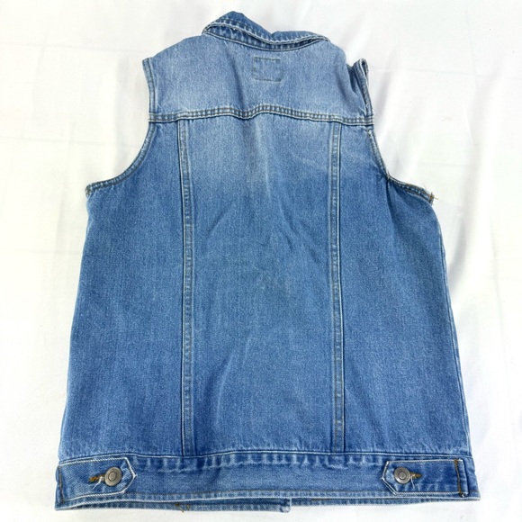 Art Class Denim Patch Vest Jean Vest Button Down Women’s XL - Picture 3 of 9